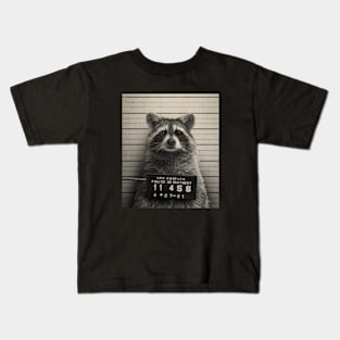 Mugshot Series 4 (Raccoon) by Buck Tee Kids T-Shirt